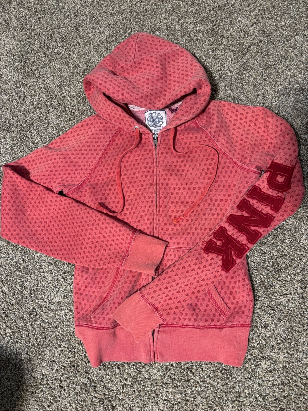 Y2K vintage Pink by Victoria Secret hoodie zip up